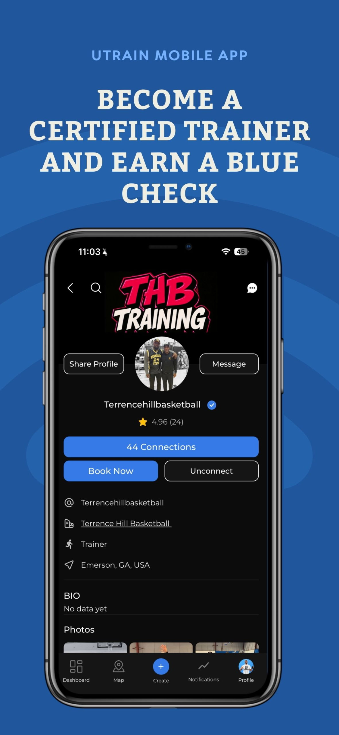 Book verified basketball trainers instantly using AI. Utrain’s ChatGPT-powered assistant makes it easy to find and schedule private training near you.